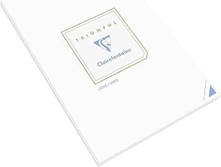 Clairefontaine Triomphe Blank Writing Paper Tablet, A4, 90g, 50 Sheets, White