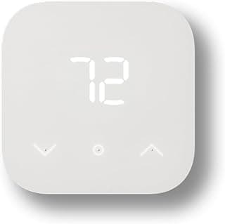 Amazon Smart Thermostat, Save money and energy, Works with Alexa and Ring, C-wire required