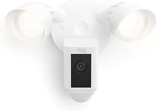Ring Floodlight Cam Wired Plus, Outdoor home or business security with motion-activated 1080p HD video and floodlights, White