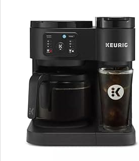 Keurig K Duo Essentials Gen 2 Hot and Iced Single Serve and Carafe | Brews K-Cup Single Cups or Full Carafe, Multistream Technology, Strong Brew, Brew-over-Ice, 72 Oz Shared Reservoir