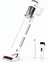 Cordless Stick Vacuum Cleaner, 45KPa Powerful Suction 550W Motor, 60 Min Runtime Detachable Battery, HEPA Filter Lightweight Vacuum for Pet Hair Hardwood Floor Carpet Home
