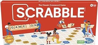 Hasbro Gaming Scrabble Board Game, Classic Word Games for Kids Ages 8 and Up, Fun Family Game for 2-4 Players, The Classic Crossword Game