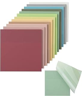 Mr. Pen- Transparent Sticky Notes, 3" x 3", 12 Pads, 600 Sheets | See Through Self-Adhesive Notes for Bible Journaling and Studying, Water-Resistant, Easy to Peel, Clean Removal