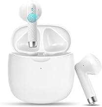 Wireless Earbuds, Bluetooth 5.4 Headphones in Ear with 4 Noise Cancelling Mic, Earbuds Stereo Bass, IP7 Waterproof Sports Wireless Earphones, 32H Playtime USB C Charging Buds White for Android iOS