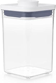 OXO Good Grips POP Container - Airtight Food Storage - Small Square Short 1.1 Qt Ideal for 1 lb of brown sugar or confectioner's sugar