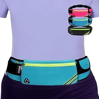 AIKENDO Slim Running Belt Fanny Pack Waist Bag Running Phone Holder | Workout Gear, Gym Fitness Pouch for Phone, Jogging Pocket Belt for Women & Men, Running Accessories For All Cell Phones