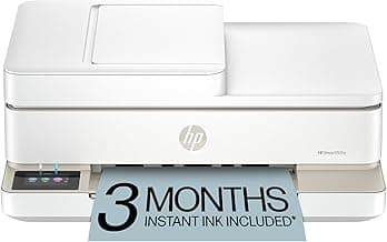 HP Envy 6555e Wireless All-in-One Color Inkjet Printer, Portobello, Print, scan, Copy, Duplex Printing Best-for-Home, 3 Month Instant Ink Trial Included, AI-Enabled (714N5A)