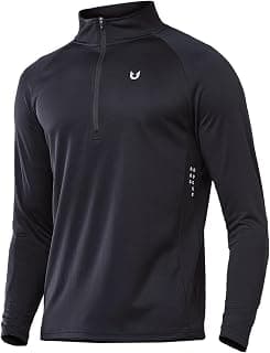 NORTHYARD Men's Quarter Zip Pullover Athletic Running Shirts Long Sleeve