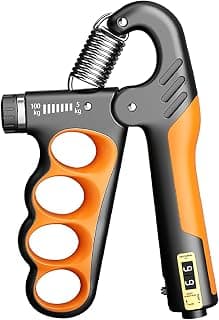 Grip Strength Trainer with Adjustable Resistance & Automatic Counter | Forearm Strengthener, Hand Gripper, Hand Strengthening Device, 11-220lbs Resistance for Athletes, Musicians & Rehab