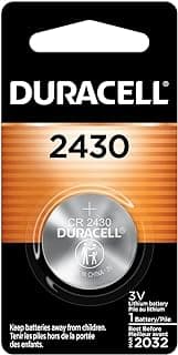 Duracell 2430 Lithium Battery, 1 Count (Pack of 1) Lithium Coin Battery for Watch Battery, Key Fob, Car Remote, and other devices, CR2430 Lithium 3 Volt (3V) Cell