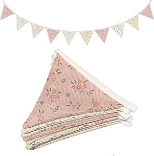 Nursery Wall Art Decor,Pink Wildflower Pennant Banner Flags | Toddler Room Decor for Girls,Nursery Baby Girls Boys Banner for Kids Bed Baby Shower Birthday Party Outside Wedding