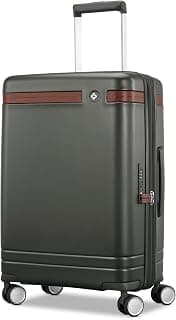 Virtuosa Hardside 21 Inch Carry On Luggage - Airline Approved with 360° Spinner Wheels, RightHeight™ Adjustable Handle - Zippered WetPak™ - TSA Lock - Expandable Light Polycarbonate Shell - Pine Green