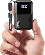 INIU Portable Charger, Ultra Mini 10000mAh 45W Fast Charging Power Bank | Flight-Safe, USB-C Cable, Travel Essential, 45W Battery Phone Pack for iPhone 17 16 Samsung S26 S25 Google etc
