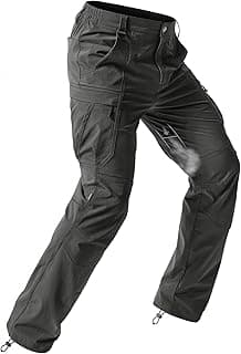 Moosehill Men's Hiking Pants Lightweight: Quick Dry Breathable 7 Pockets | Crotch Vents, Ankle Drawcord, Water Resistant, 4-Way Stretch, Elastic Waist, Outdoor Fishing Travel