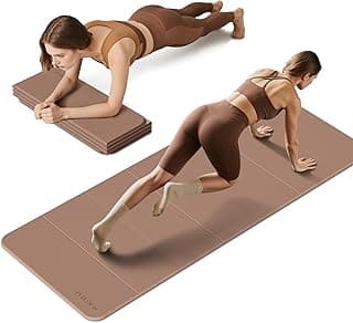 PAIDU Foldable Yoga Mat 10MM Thick SGS Certified TPE 75x26" Portable | Non-slip, extra thick & wide, foldable & portable. Ideal for yoga, Pilates & home gym workouts.