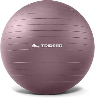 Trideer Exercise Ball, Stability Yoga Ball for Physical Therapy, Active Sitting, Pregnancy & Birth Labor Prep, Core Strength, Balance Training, Posture Improvement and Daily Stretching, 55/65/75cm