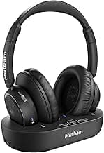 Wireless Headphones for TV, TV Headphones Wireless for Seniors | Charging Dock, 65H Playtime, Low Latency, Plug-Play, Optical RCA AUX Bluetooth, Assistive Hearing Headset, Gifts for Elderly