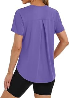 BKRIVE Workout Tops for Women UPF 50+ Quick Dry Shirts (S-3XL) | Ideal for Hiking, Yoga, Running, Gym workouts, Pilstes, Tennis & Travel. Lightweight, Breathable & Moisture wicking