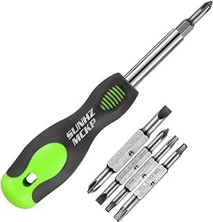 SUNHZMCKP 8 in 1 Screwdriver, Portable multi-purpose screwdriver set，High-Strength Bits, Phillips, Slotted, Torx，Suitable for outdoor and daily repair tools,Practical hand tools