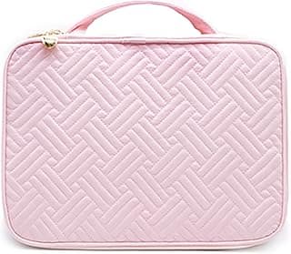 Veirdro Watch Band Case Organizer for Apple Watch Band, Soft Velvet Watch Band Holder for 35 Watch Straps, Portable Travel Storage Bag for iWatch Band, Pin, Headphone& Other Accessories (Pink)