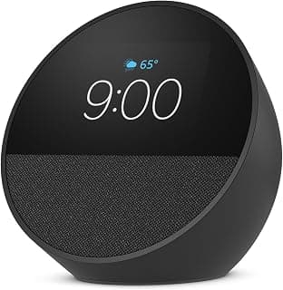 Amazon Echo Spot (newest model), Great for nightstands, offices and kitchens, Smart alarm clock, Designed for Alexa+, Black