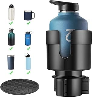 TYKOR Car Cup Holder Expander, Extender for Car with Adjustable Base | Cup holder Adapter, Fits Yeti 24/36/46oz, Owala 12/24/40oz, Large Bottles and Mugs in 3"-3.9" (16-40oz)