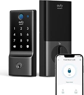 eufy Security Smart Lock C220, Fingerprint Keyless Entry Door Lock | Built-in Wi-Fi, App Remote Control, Up to 8-Month Battery, Front Door Smart Lock Deadbolt, IP53 Waterproof, BHMA Grade 3