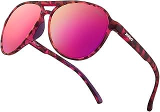Jefoo Polarized Aviator Sunglasses for Women Men Retro Trendy Sports Sunglasses for Outdoor UV400 Protection