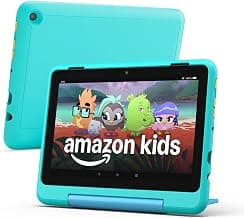 Amazon Fire HD 8 Kids Pro tablet (newest model), ages 6-12. Bright 8" HD screen, includes ad-free content, parental controls, 13-hr battery, slim case for older kids, 64GB, Hello Teal