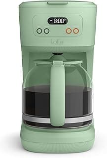 bella 12 Cup Programmable Coffee Marker, Reusable Dishwasher Safe Accessories, Easy LCD diaply, Auto Shutoff, 900 watt, Seaglass