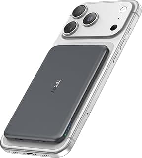 for Magsafe Portable Charger, 5000mAh Slim Wireless Magnetic Power Bank | Travel Essential for MagSafe Battery Pack with USB C Charging, Compatible with 17/16/15/14/13/12 Series (Graphite Gray)