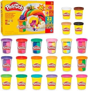 Play-Doh 22 Pack Ultimate Color Variety, Bulk Assorted Colors, 2 & 4 Ounce Modeling Compound Cans, Kids Arts & Crafts, Preschool Toys, Ages 2+ (Amazon Exclusive)