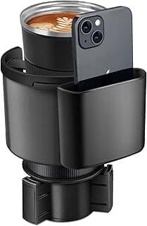 TYKOR Car Cup Holder Expander with Adjustable Base, Fits Bottles 16-46 OZ | Cup Holder Extender Adapter for Car, Fits YETI 24/36/46oz, Stanley 14-40oz, Large Water Bottles in 2.7"-4.2" (16-46 OZ)