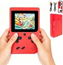 Handheld Game Console Pre-Installed 400 Video Games Portable Retro Console | Retro Gaming Console with 3.0 Inch Screen, 1020mAh Rechargeable Battery, Support 2 Players & TV Output, Gift for Boys Girls