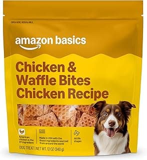 Amazon Basics Dog Treats Chicken and Waffle Bites 12oz (Previously Wag)
