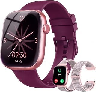 Smart Watch for Women, Bluetooth Answer/Make Calls, 1.83"HD Screen, 2 Bands