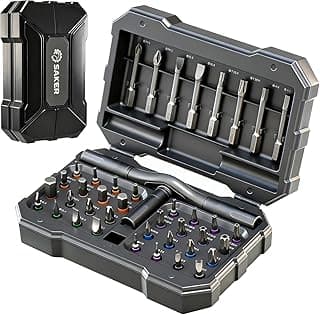Saker 42-in-1 Magnetic Screwdriver Kit with T Handle Multi-Bit Ratchet Screwdriver Set Gifts for Father, Dad, Home, Computer, Bicycle, Furniture, DIY Dark Grey