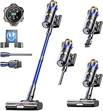 Cordless Vacuum Cleaner, Upgraded 650W 55KPA 70Mins Cordless Stick Vacuum Cleaner with Self-Standing and Touch Screen, Anti-tangle Wireless Vacumm, Vacuum Cleaners for Home/Pet Hair/Carpets/Floors