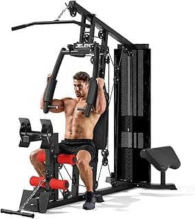 Home Gym, Multifunctional H11 Home Gym Equipment, Workout Station with 150LBS Weight Stack, Exercise Equipment with Pulley System for Full Body Training