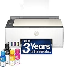 HP Smart Tank 5003 Wireless All-in-One Ink Tank Printer, Scanner, Copier with up to 3 Years of Ink Included, Best-for-Home, Cartridge-Free Refillable, AI-Capable (9B2D3A)