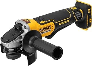 DEWALT 20V MAX* Angle Grinder Tool Cordless Brushless, 4 1/2 Inch, with Paddle Switch and Kickback Brake, Tool Only (DCG413B) | 9000 Rpm, Paddle Switch with Kickback Brake, Includes Side Handle and Guard, Battery and Charger Sold Separately