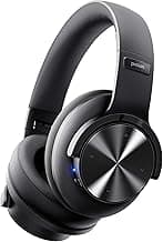 Picun B8 Bluetooth Headphones, 120H Playtime Headphone Wireless Bluetooth with 3 EQ Modes, Low Latency, Hands-Free Calls, Over Ear Headphones for Travel Home Office Cellphone PC Black
