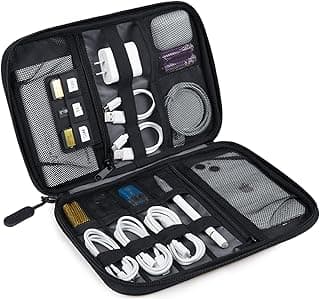 BAGSMART Large Electronic Organizer Travel Case for Tech Accessories, Black | Tech Accessories, Cord Storage, For Phone, Power Bank, SD Card, Cables