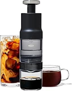 OXO Brew Portable Rapid Coffee Brewer | Reusable Filter, Small, Quick Brew in 5 Minutes or Less, Easy-Clean Carafe, Hot or Cold