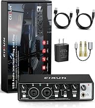 2x2 USB-C Audio Interface for PC/Mac Recording | 24-bit/192kHz, Dual TS/XLR Inputs, +48V Phantom Power, Studio/Podcast/Streaming (Matte Black)
