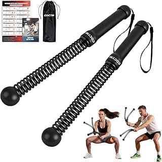 Cordless Battle Rope for Home Gym, Heavy Duty Portable with Poster | Weighted Ropeless Battle Rope for Strength Building, Cardio Fitness, HIIT, Forearm Exercise. Arm Trainer Workout Equipment.
