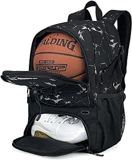GRANDUP Basketball backpack with ball and shoes compartment Fit Volleyball, soccer, Swim, Gym, Travel, and School, large capacity sports training equipment bags