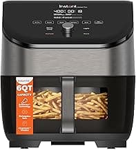 Instant Pot Vortex Plus 6QT Air Fryer with Odor Erase Technology,6-in-1 Functions that Crisps,Roasts, Broils,Dehydrates, Bakes & Reheats, 100+In-App Recipes, from the Makers of Instant Pot,1700W,Black