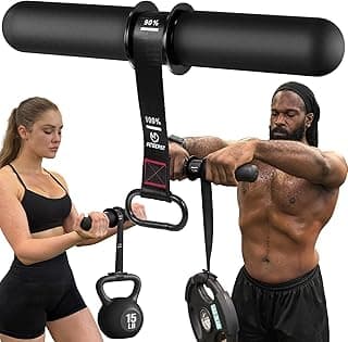 FitBeast Forearm Strengthener & Forearm Exerciser, Wrist Roller | Forearm strength trainer with thick handle and adjustable strap. Ideal for grip strength, muscle building and rehabilitation.