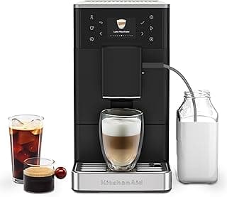 KitchenAid Fully Automatic Espresso Machine KF3 With Iced Coffee, KES8453 | 15+ Hot and Iced Coffee Options, Auto Milk System, Built-in Grinder, Black Matte